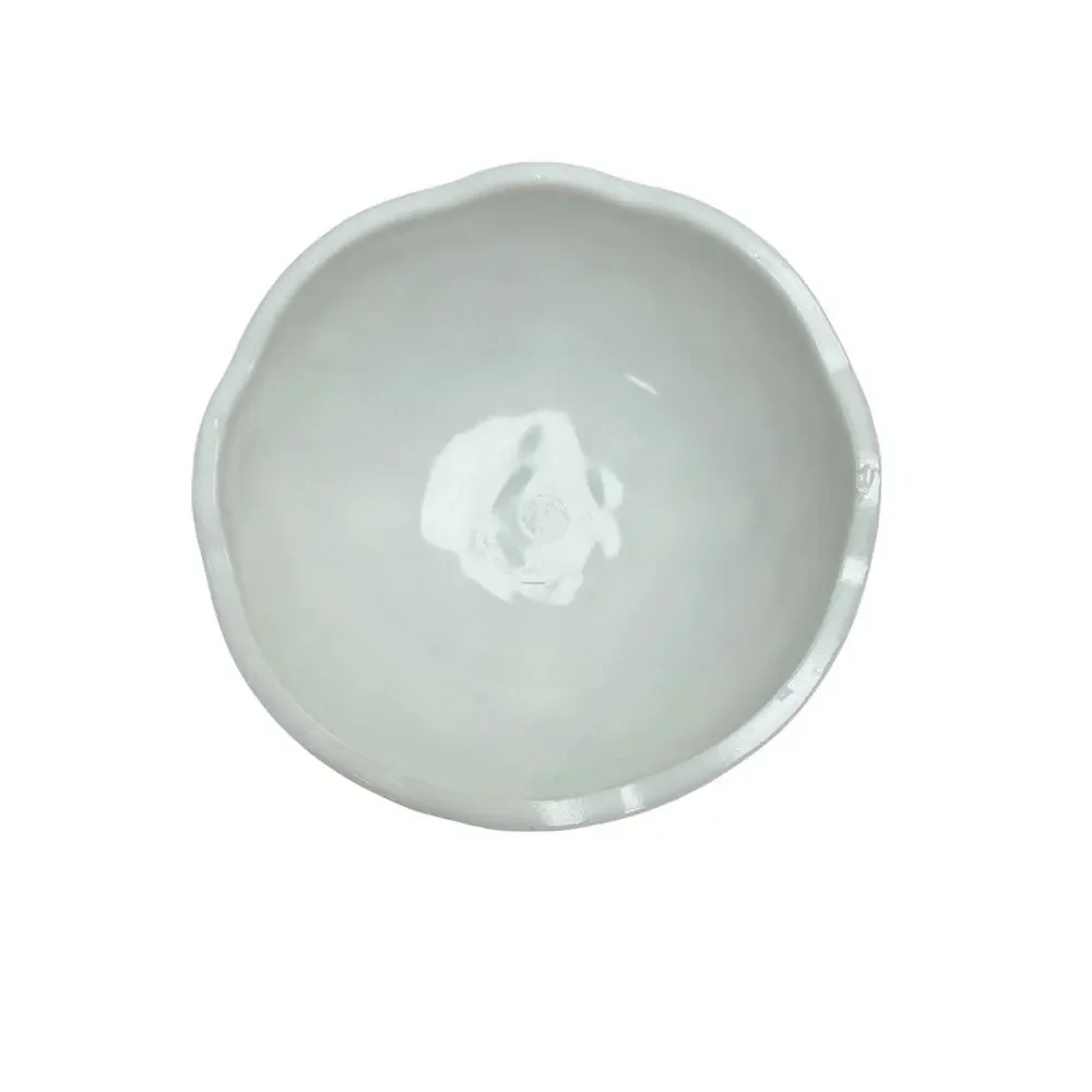Vintage McKee Glass Company Milk White Glass Toltec Design Footed Glass Bowl